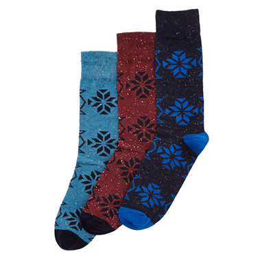 Centered Fairisle Socks - Pack Of 3